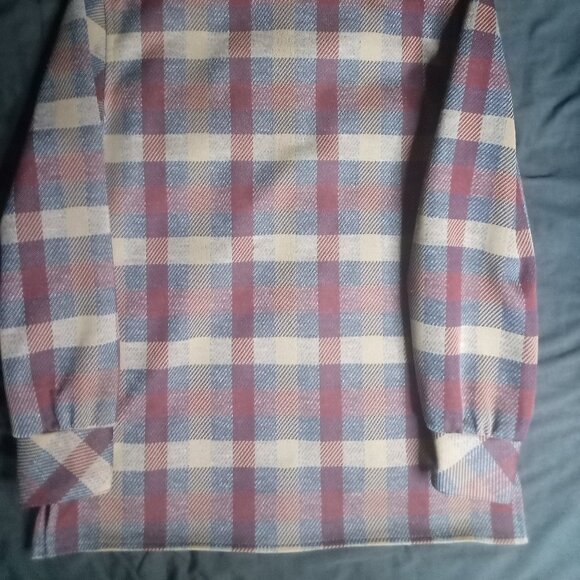 Vintage Jack Winter Plaid Polyester Snap Button Shirt - Picture 7 of 7